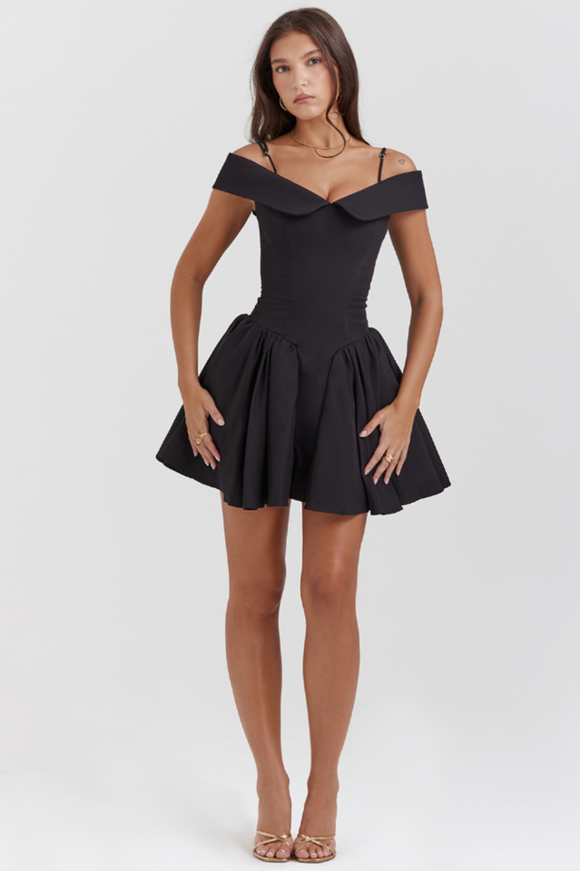Black Elida Mini Dress