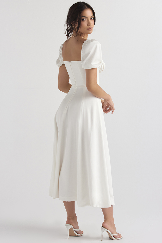 Tallulah Bloom Puff Sleeve Midi Dress