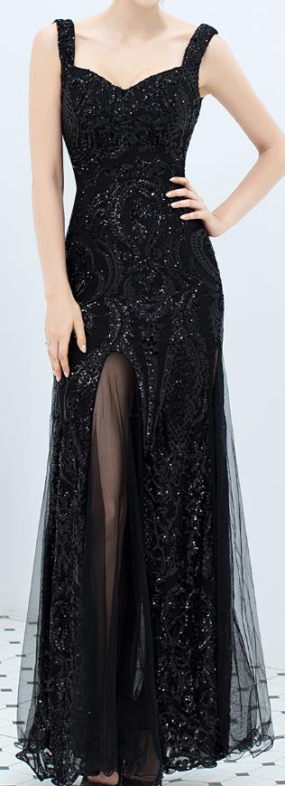 Kissnovaa - Mermaid Long Prom Gown Gold Evening Dresses