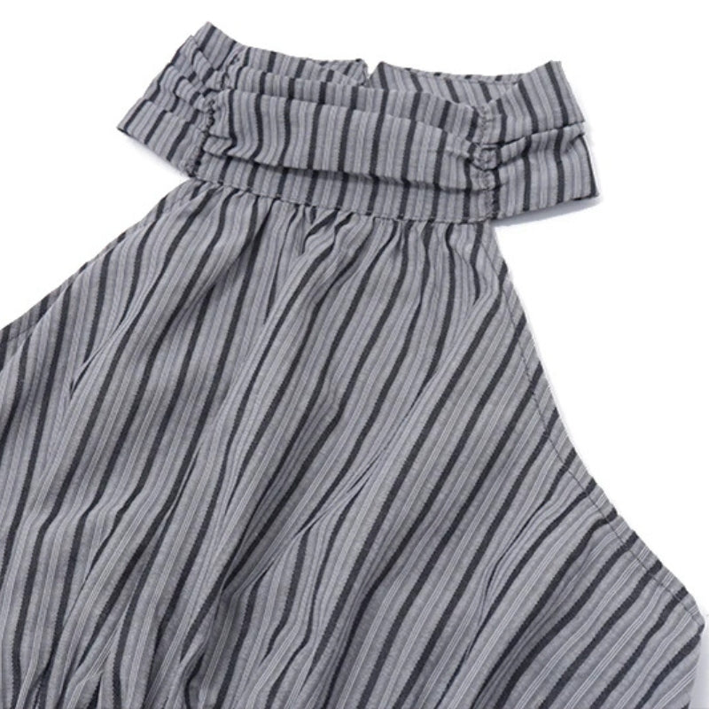 Halter Ruched Midi Dress