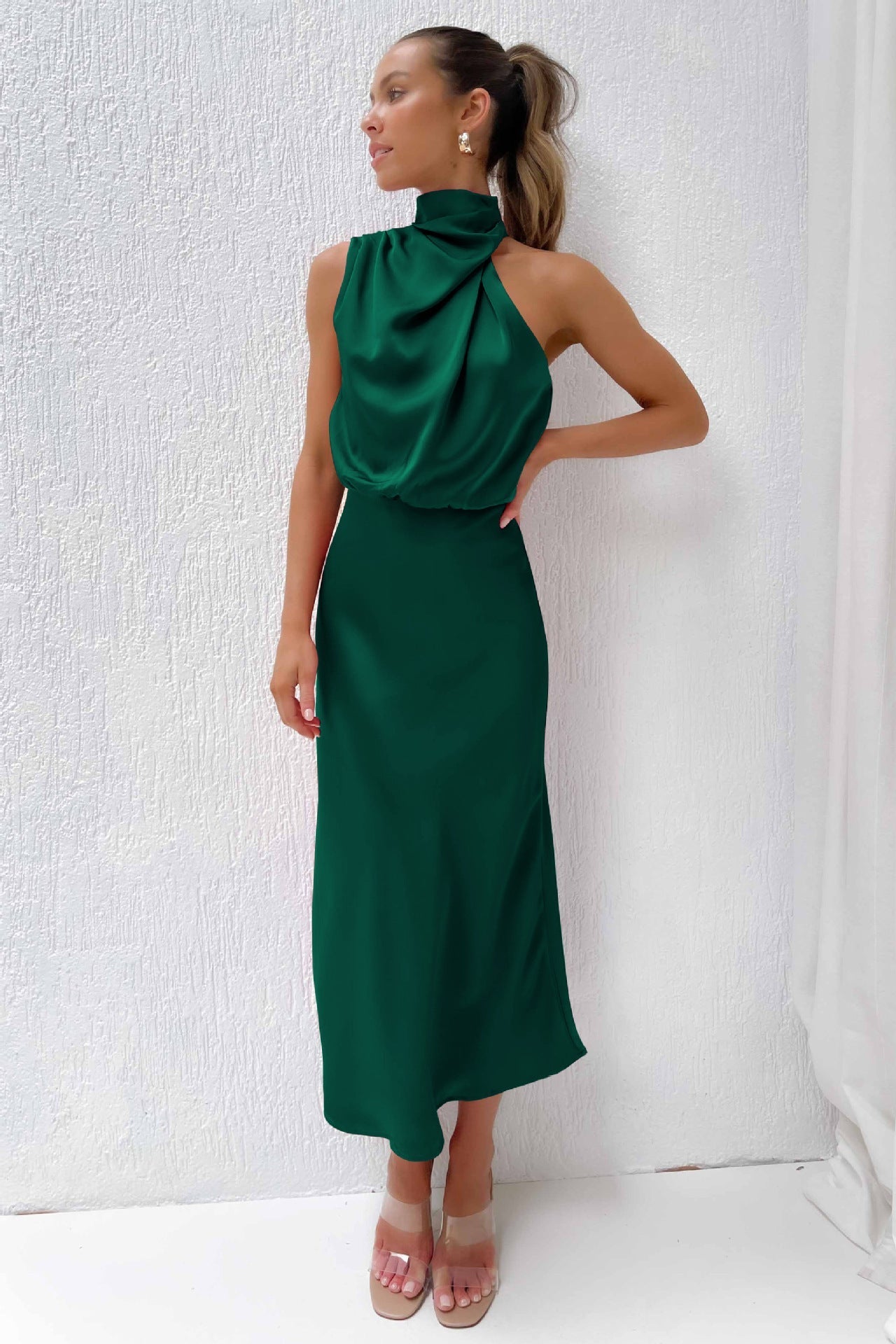 Sleeveless Off Shoulder Bodycon Graceful Maxi Dresses Wedding
