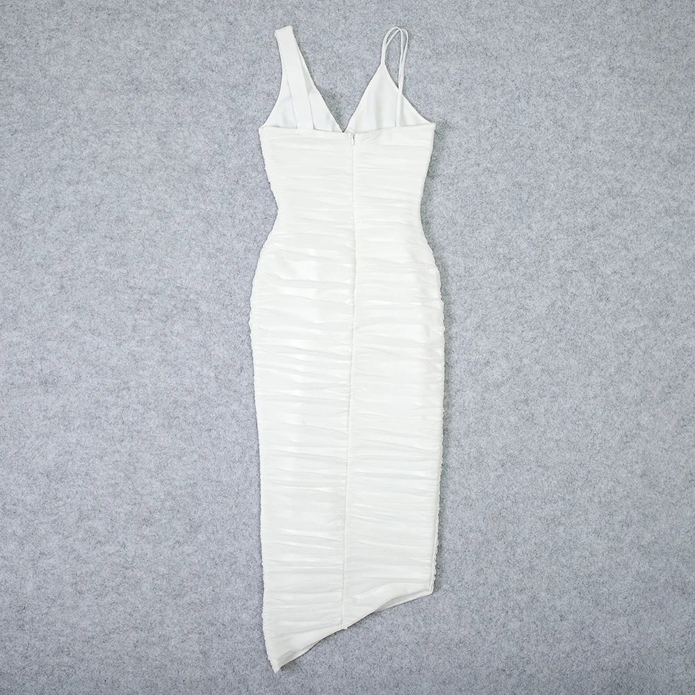 Ruched Goddess Evening Elegance