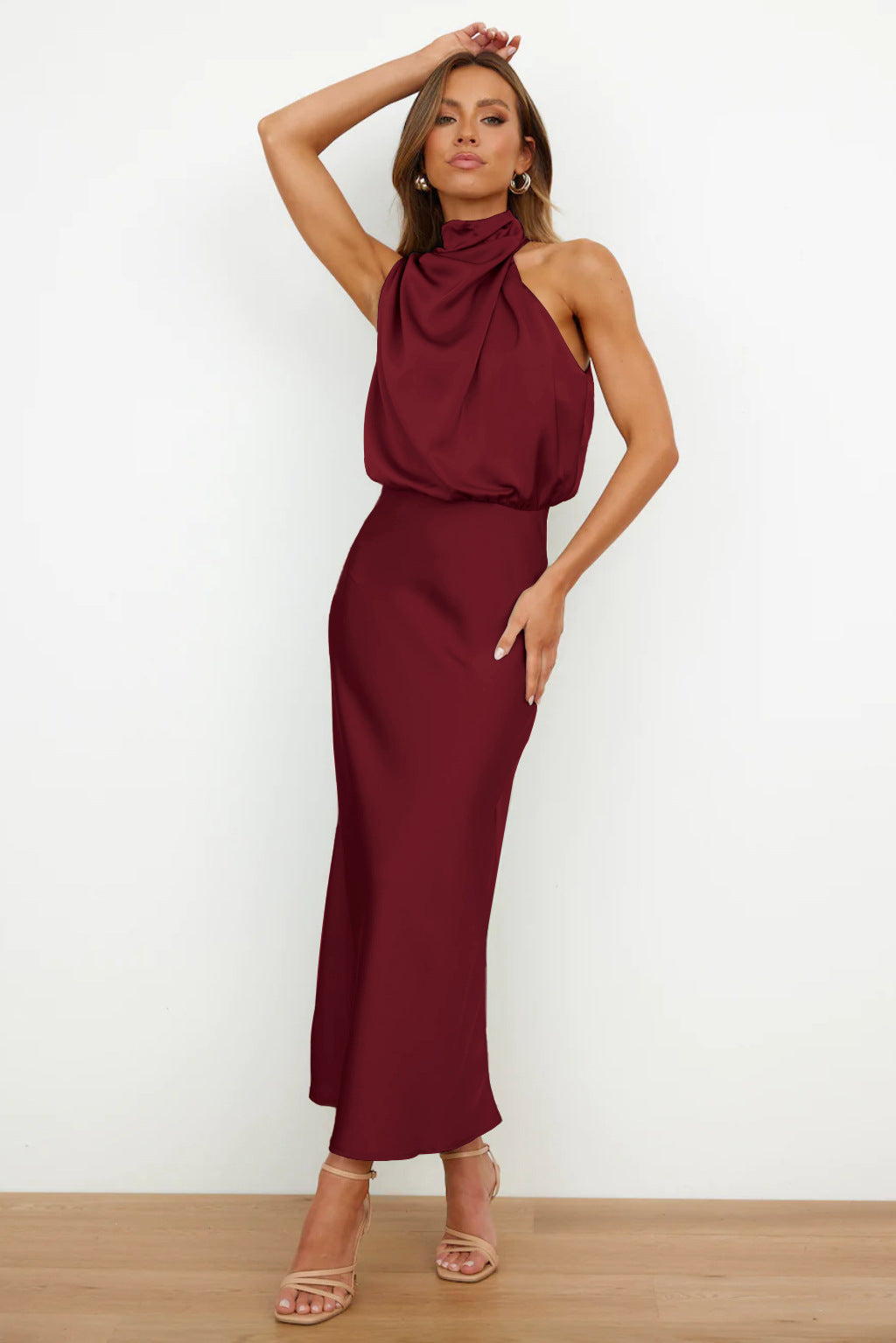 Sleeveless Off Shoulder Bodycon Graceful Maxi Dresses Wedding