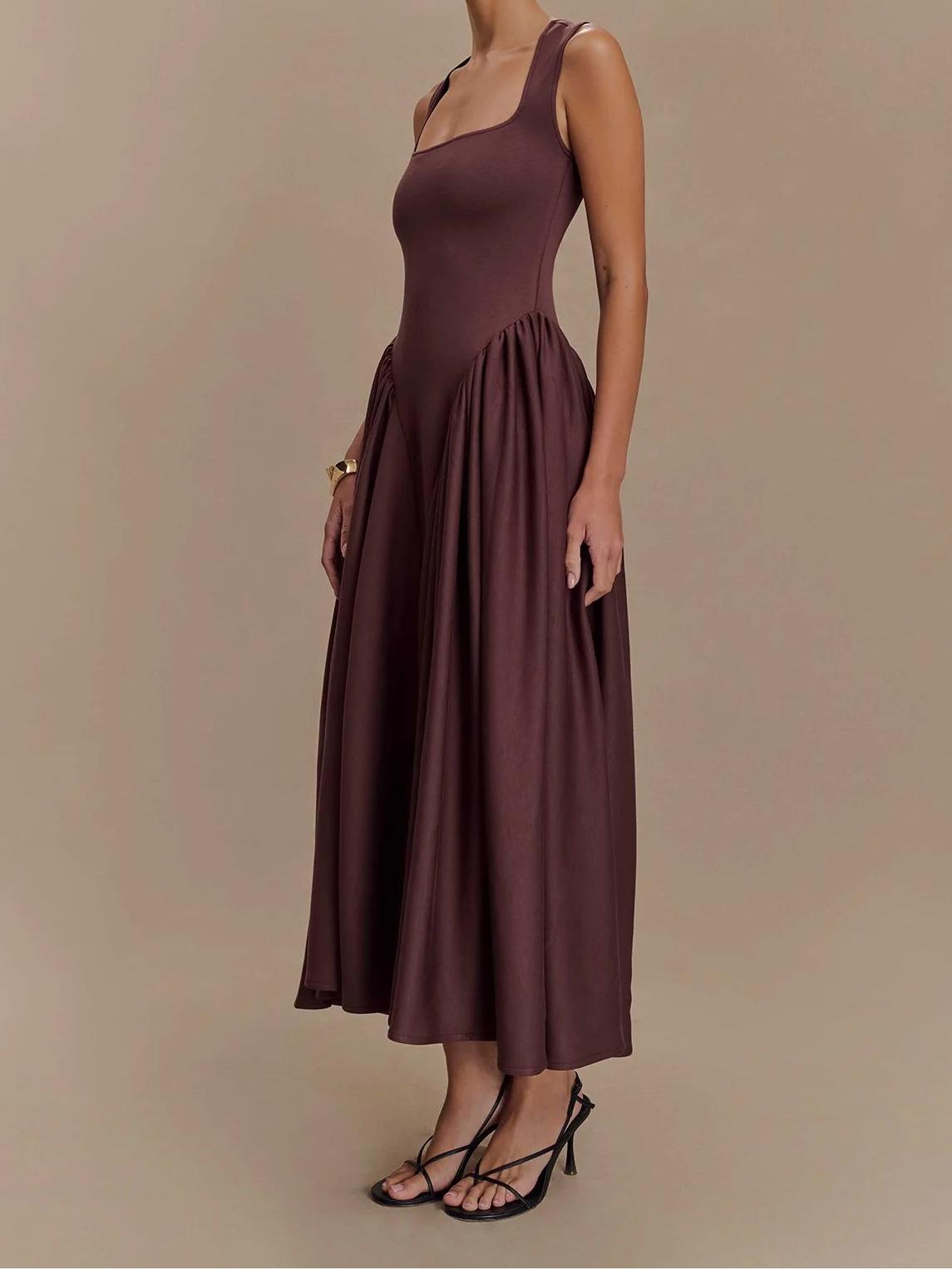 Midi SHARON Dress Cacao Brown