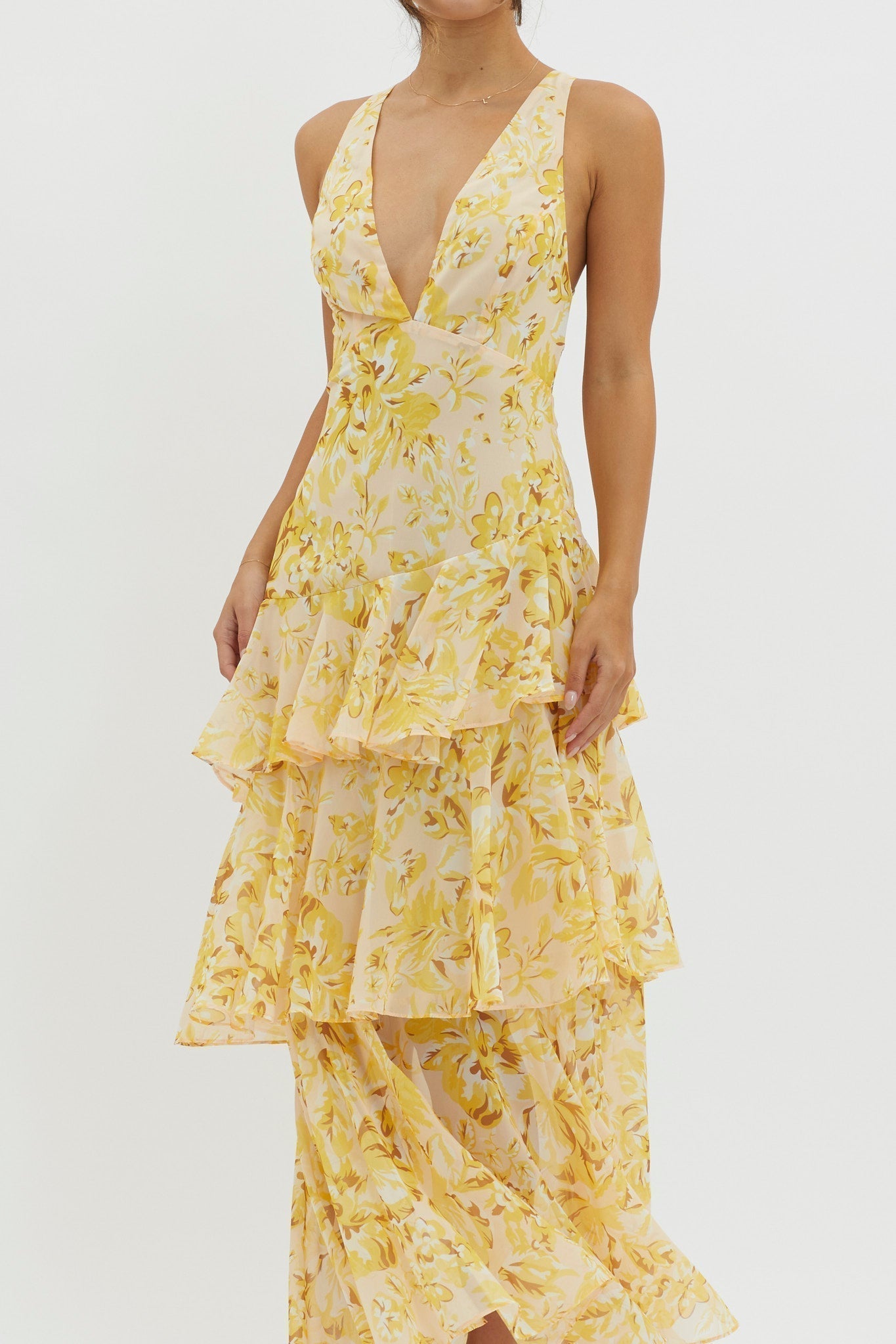 Ruffle Veda Midi Dress