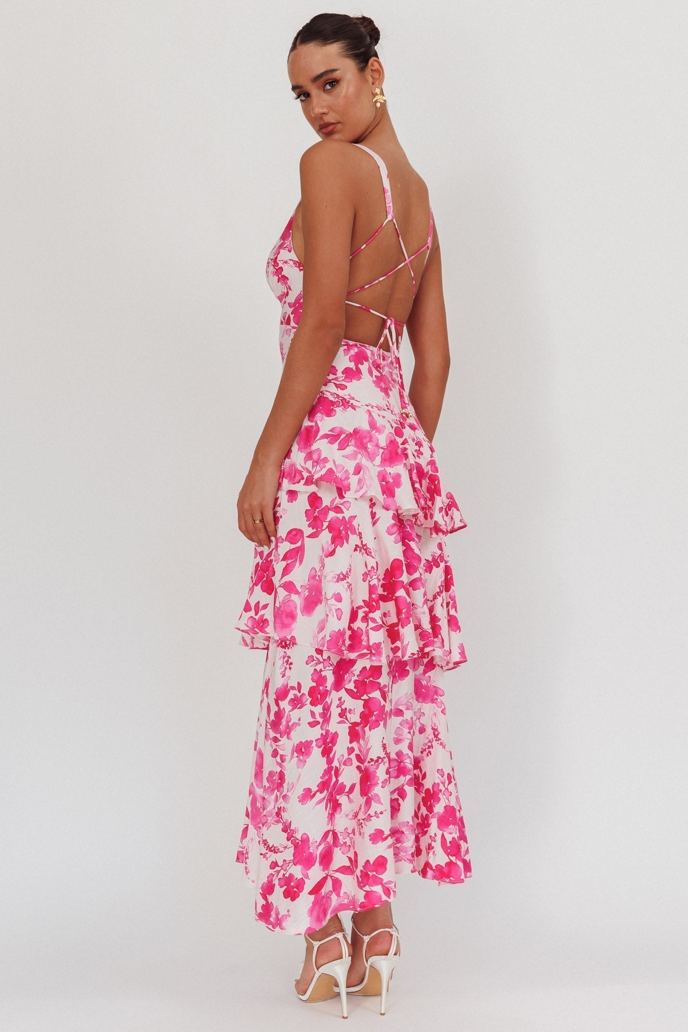 Ruffle Veda Midi Dress