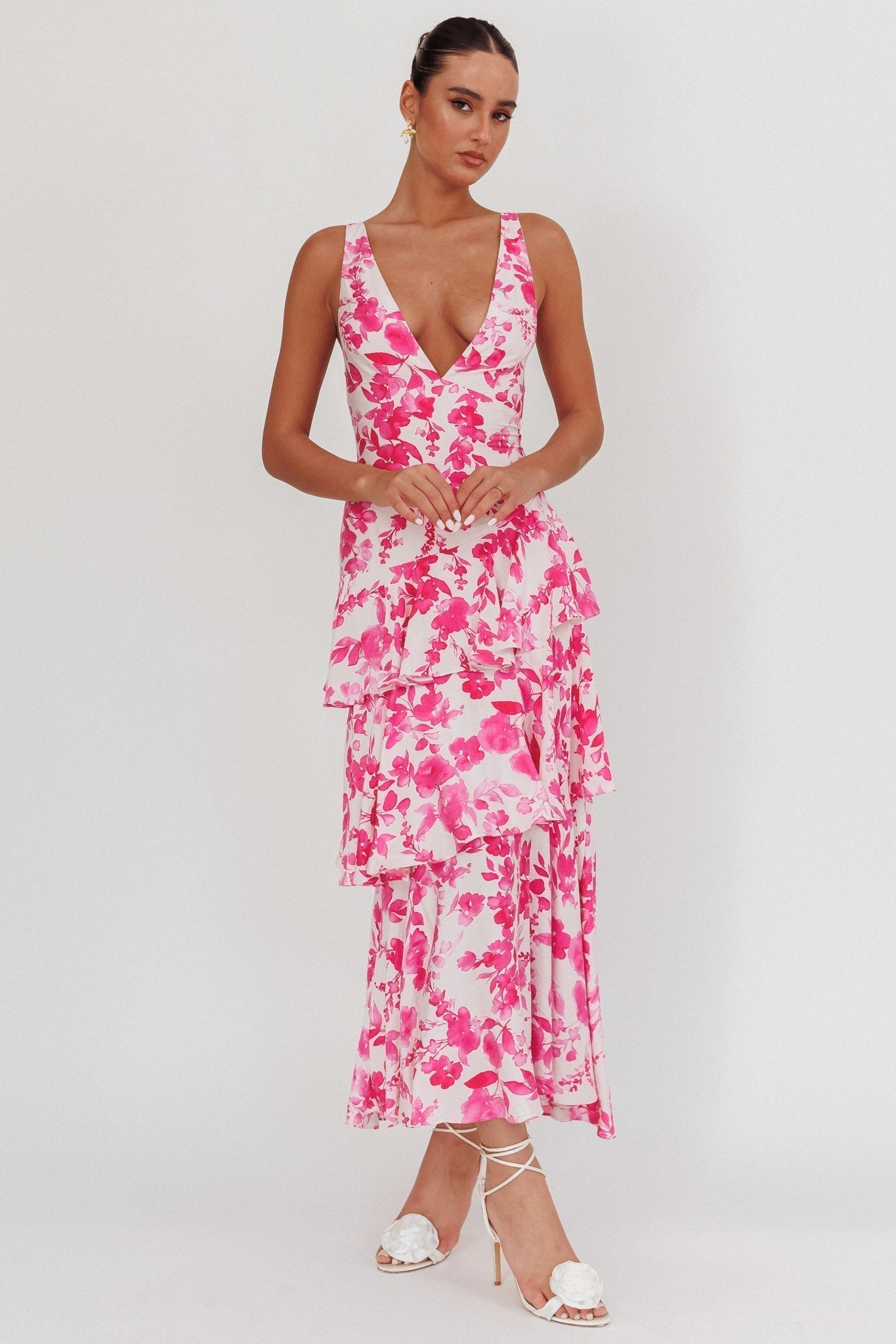 Ruffle Veda Midi Dress