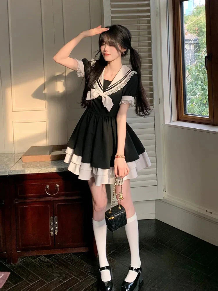 Collar Sailor Mini Dress