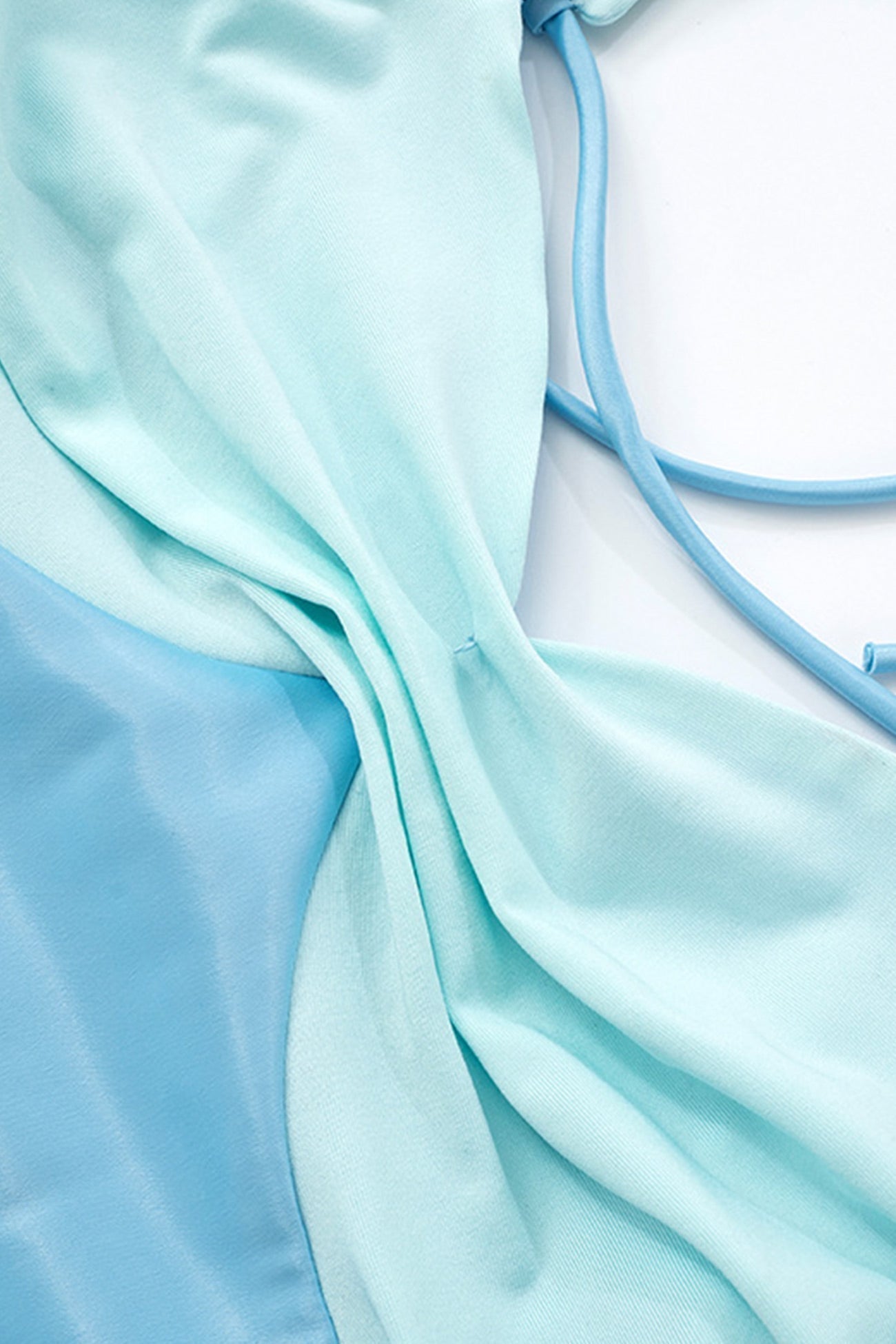 Contrast Satin Color Tie up Cami Dress