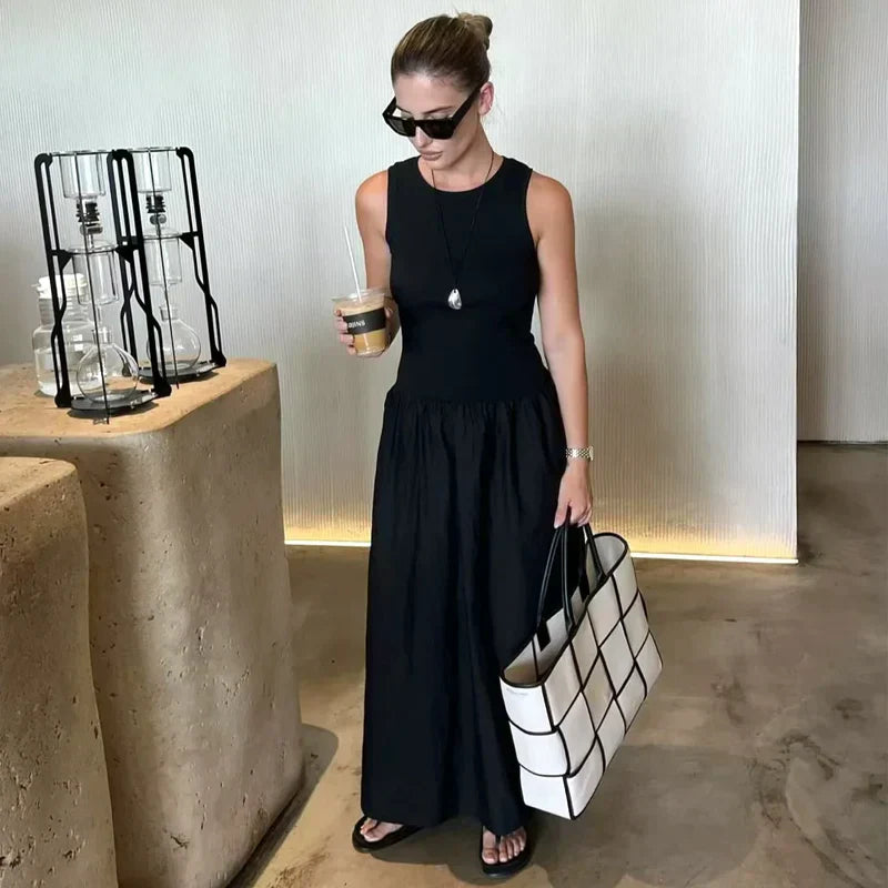 Black Casual Timeless Long Sleeve Midi Dress