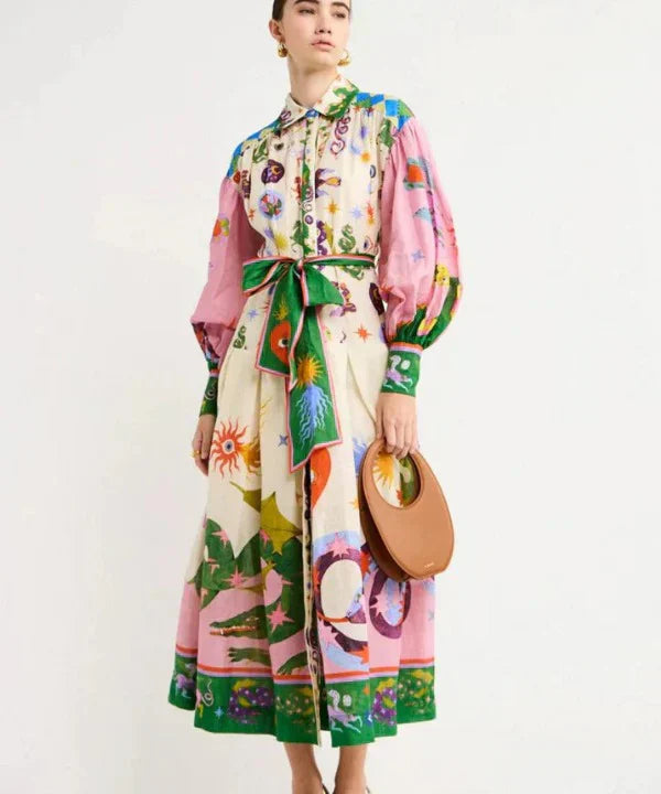 Premium Ramona Creative Printed Maxi Dress for Modern Modern Wear