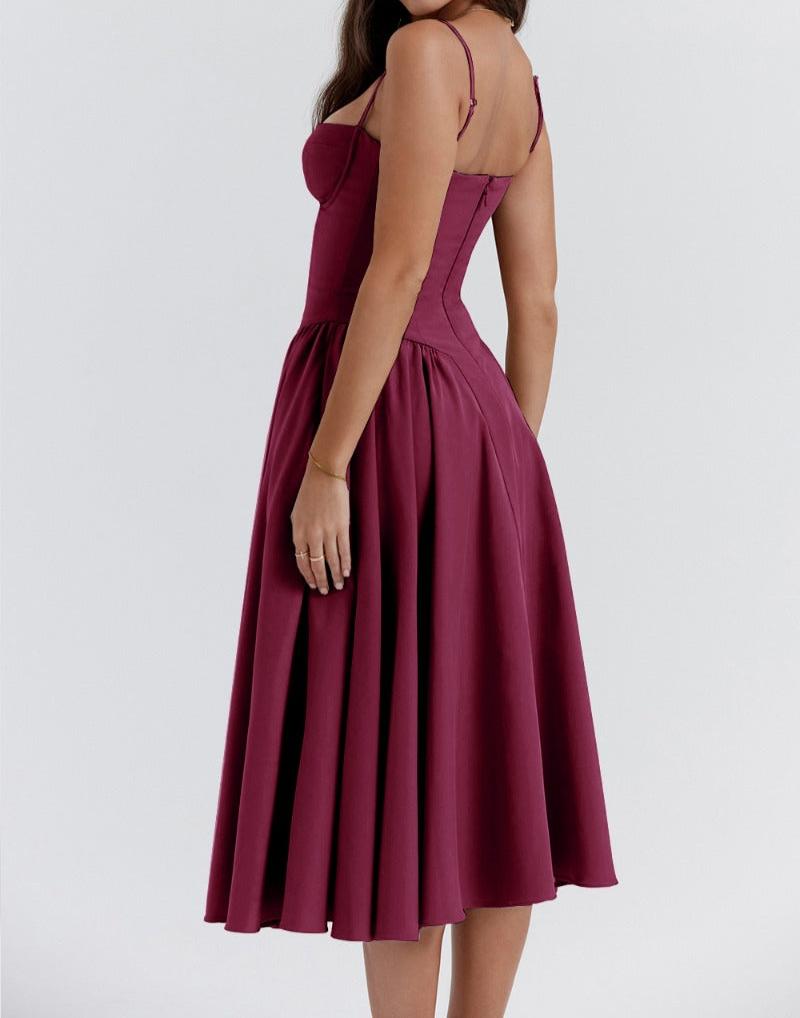 Sleeveless Carolyn Corset Midi Dress
