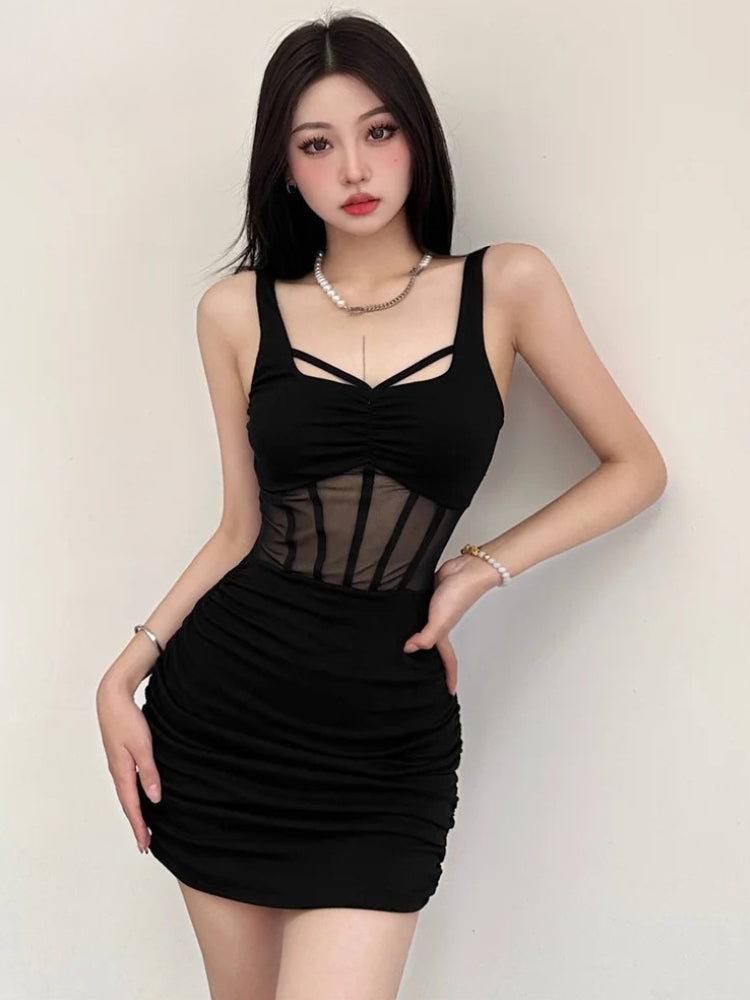 Bodice Sheer Mini Dress