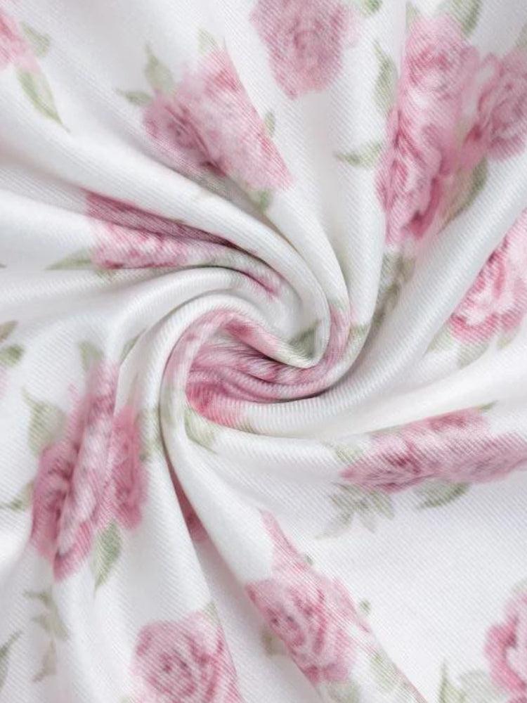 Soft Girl Botanical Tube Mini Dress