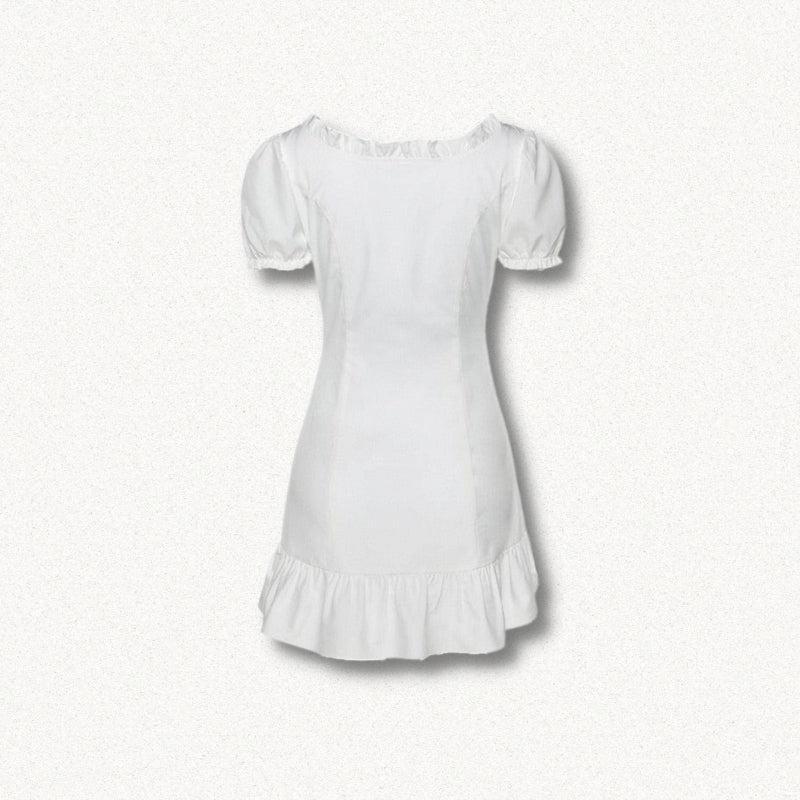 Girl Soft Lace Up Mini Dress