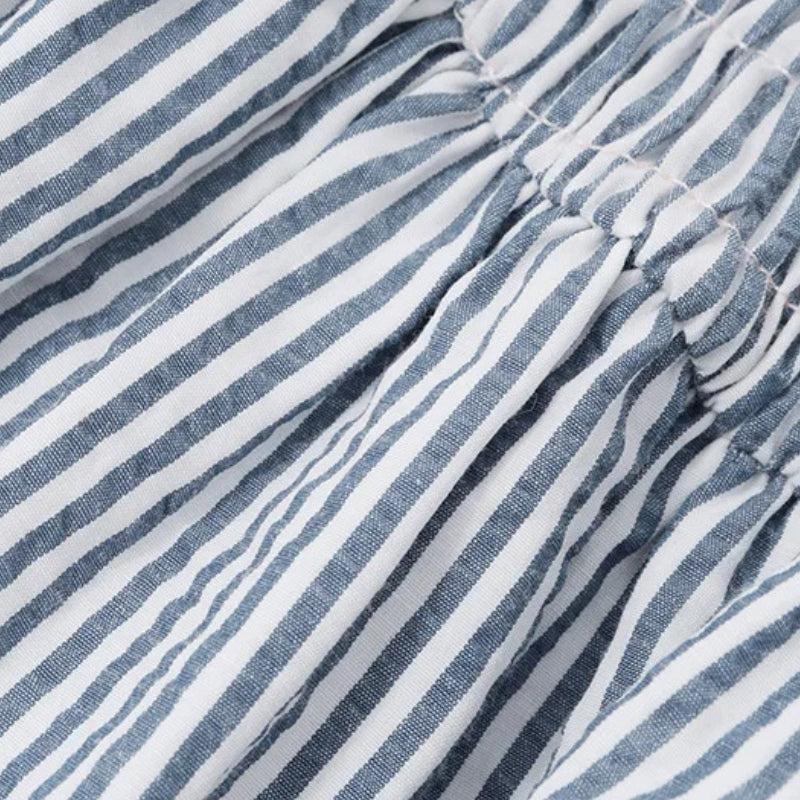 Cozy Girl Striped Ruched Mini Dress