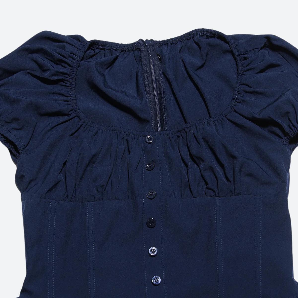 Neck Square Corset Mini Dress