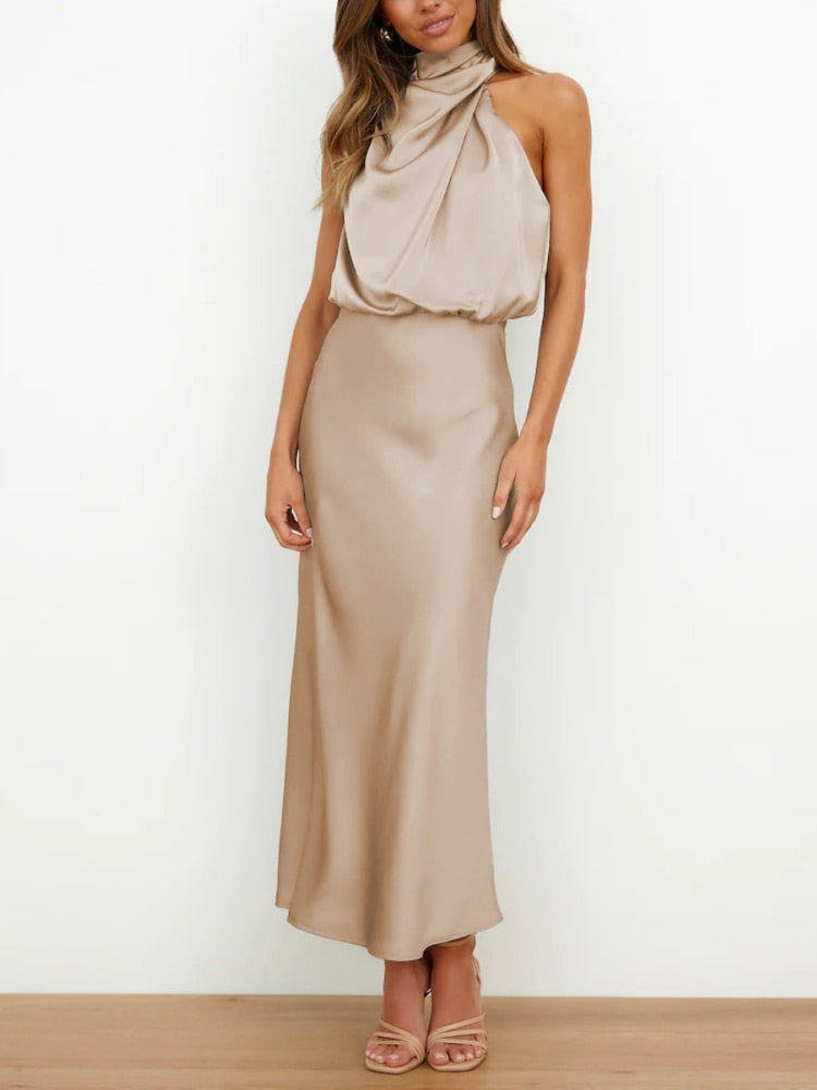 Sleeveless Off Shoulder Bodycon Graceful Maxi Dresses Wedding