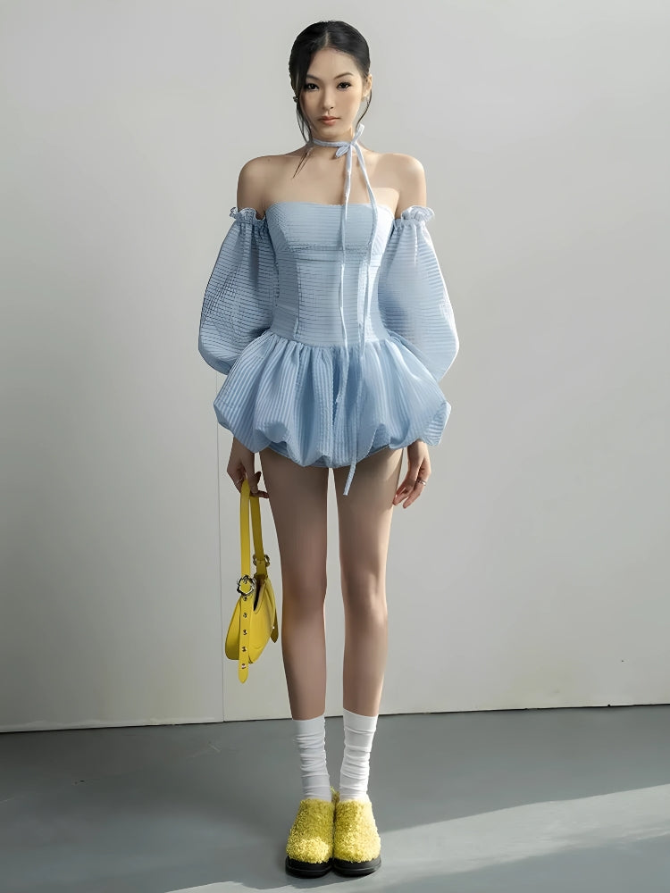 Bubble Strapless Mini Dress