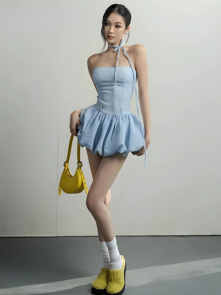 Bubble Strapless Mini Dress