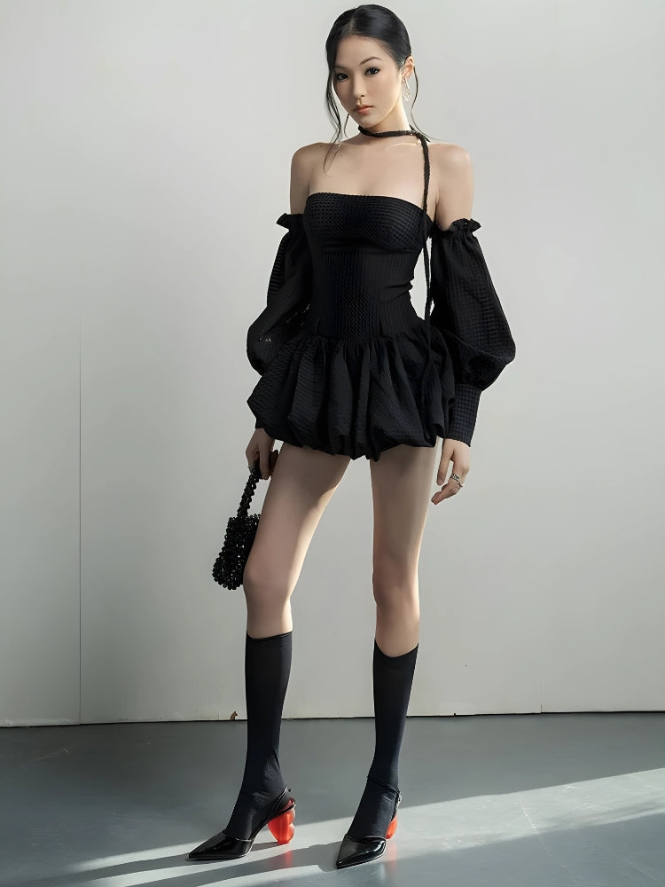 Bubble Strapless Mini Dress