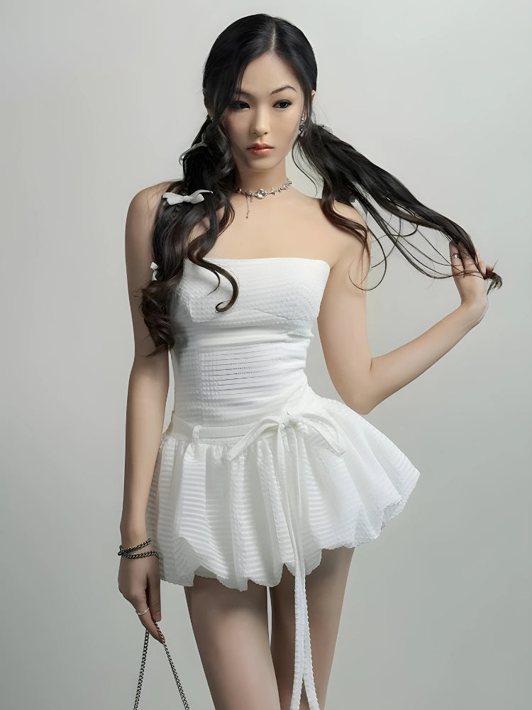 Bubble Strapless Mini Dress