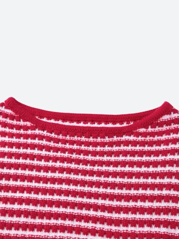 Knitted Striped Mini Dress
