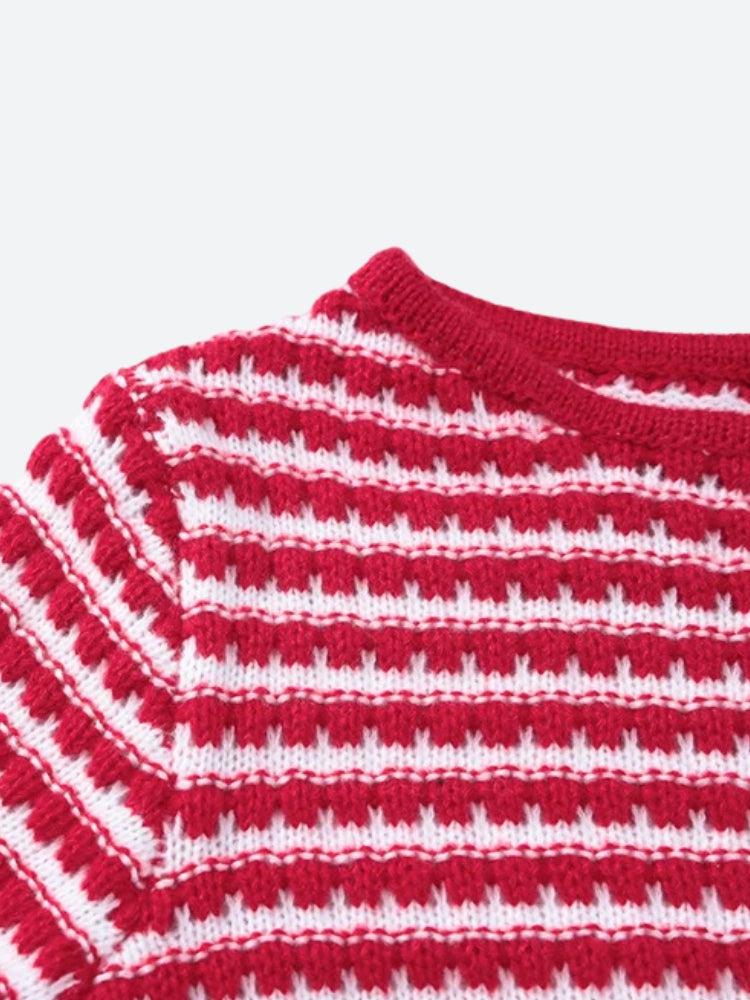 Knitted Striped Mini Dress
