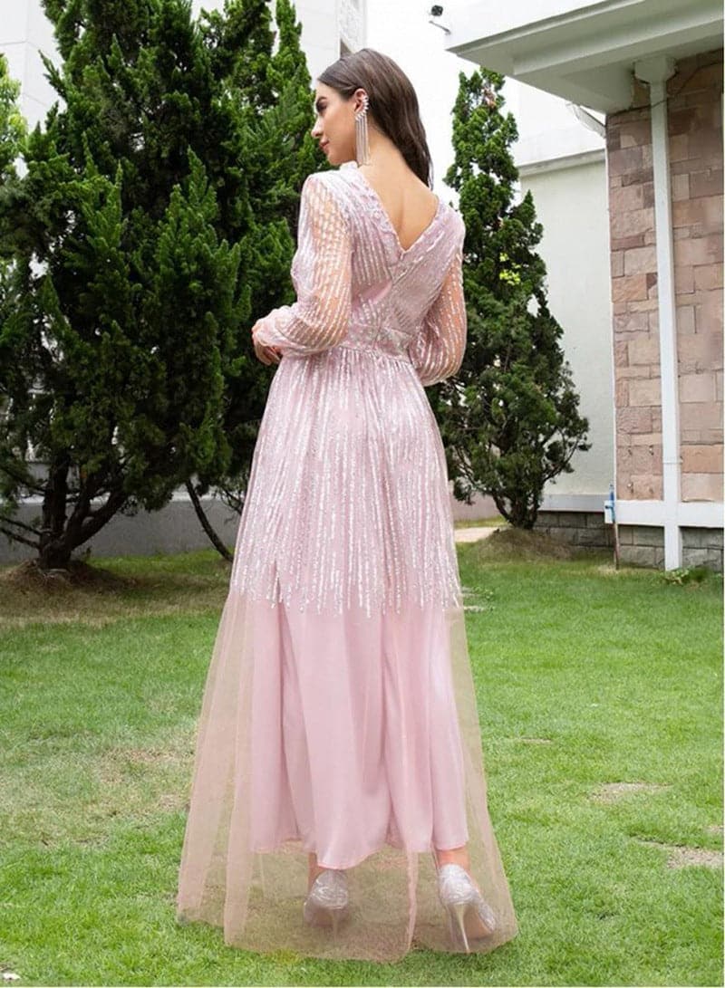 Summer Chic Long Sleeve Gauze Tulle Wedding Dress