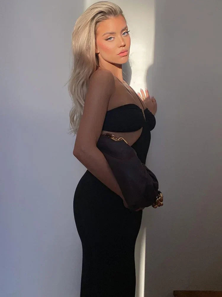 Spaghetti Summer Halter Backless Bandage Sleeveless Midi Dresses