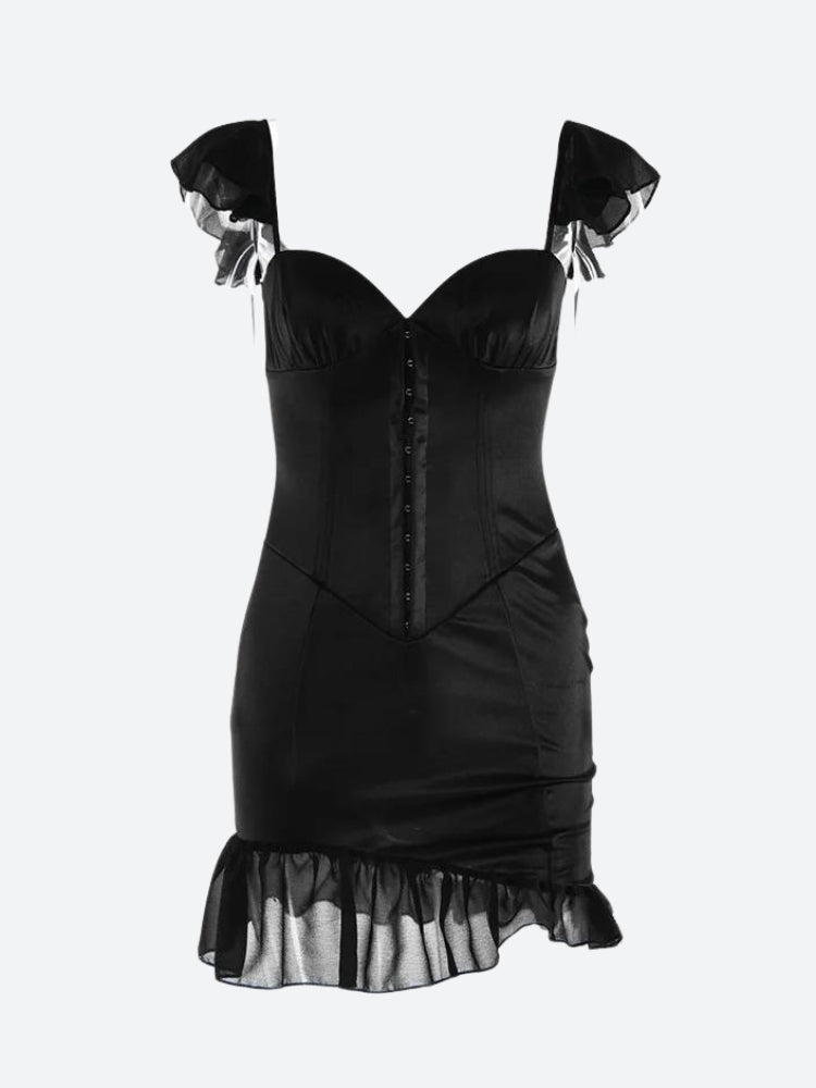 Neckline Sweetheart Corset Mini Dress