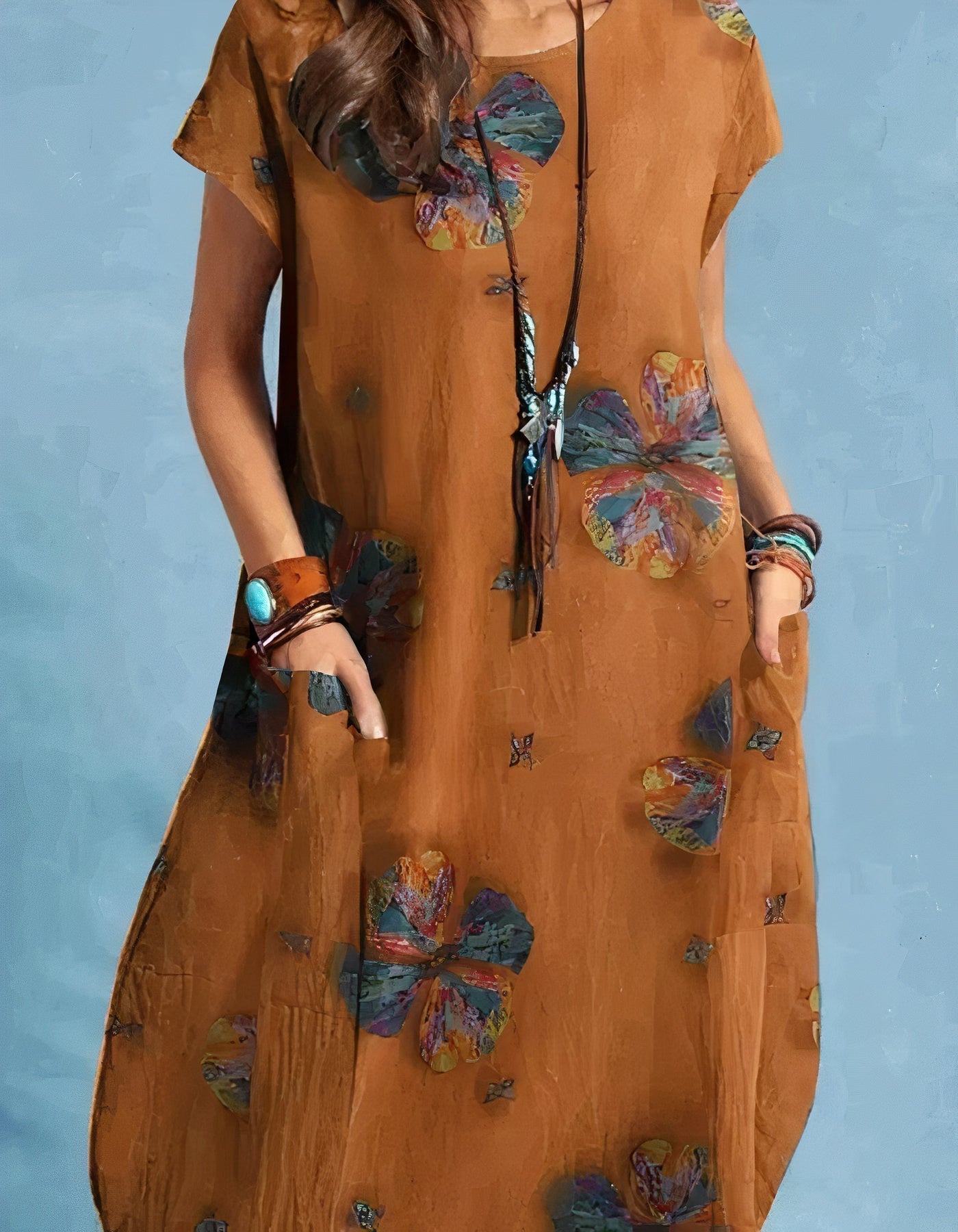 Oriana Timeless Retro Style Midi Dress Premium Wardrobe Essential