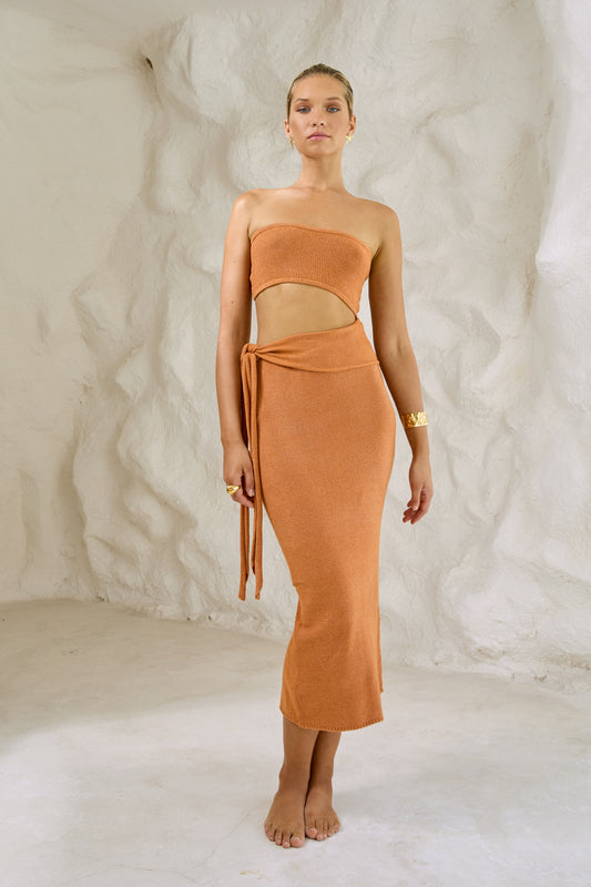 Sands Santorini Knit Tube Top Midi Dress