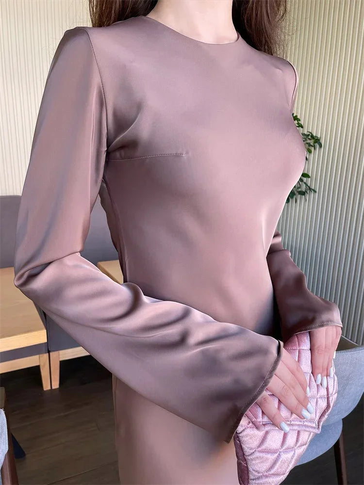 2024 Casual Premium Ladies Autumn Long Sleeve Party Maxi Dress