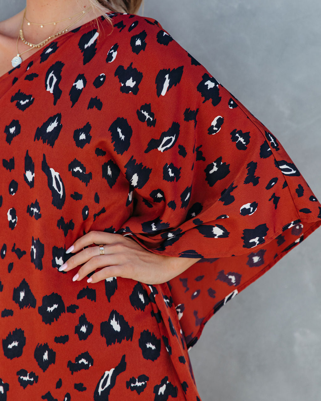 Winds Trade Printed One Shoulder Statement Dress FINAL
