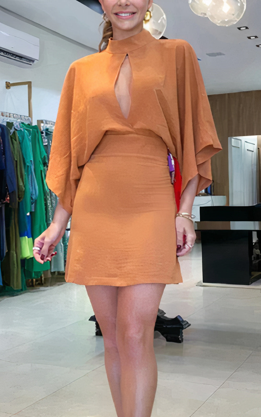 Elevated Caridad Cut Out Mini Dress Designer Edit
