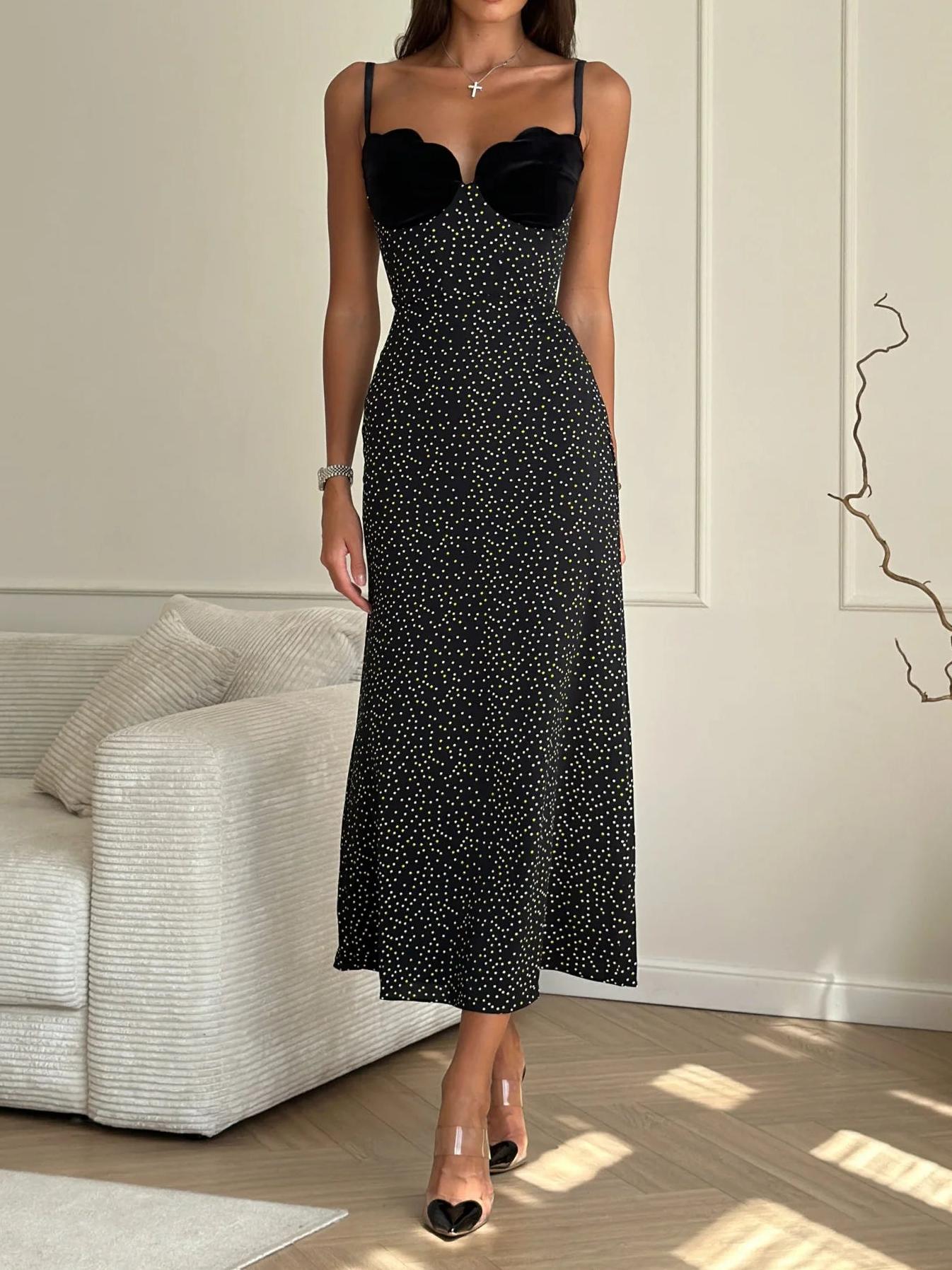 Insert Velvet Midi Dress