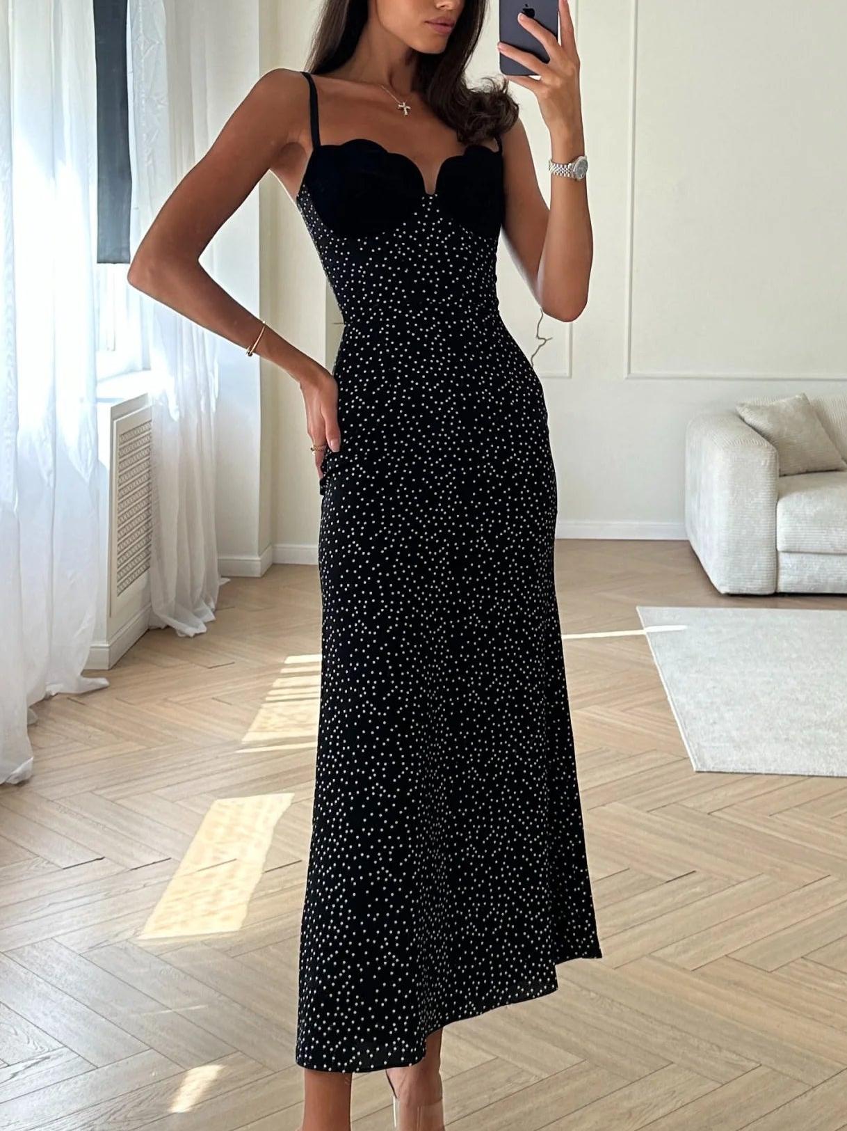 Insert Velvet Midi Dress