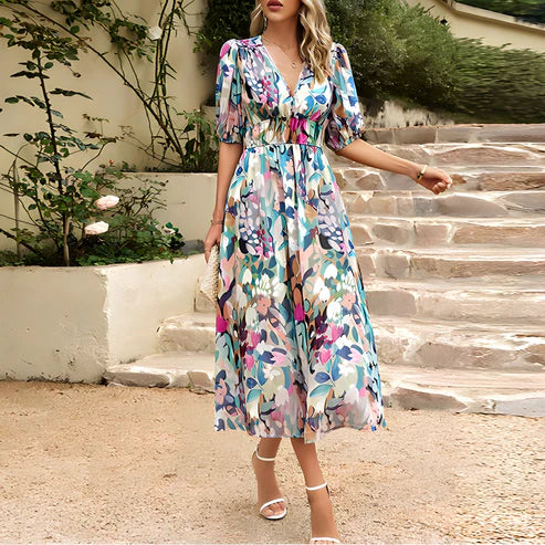 Statement Carmen Midi Dress for Women Occasion Edit