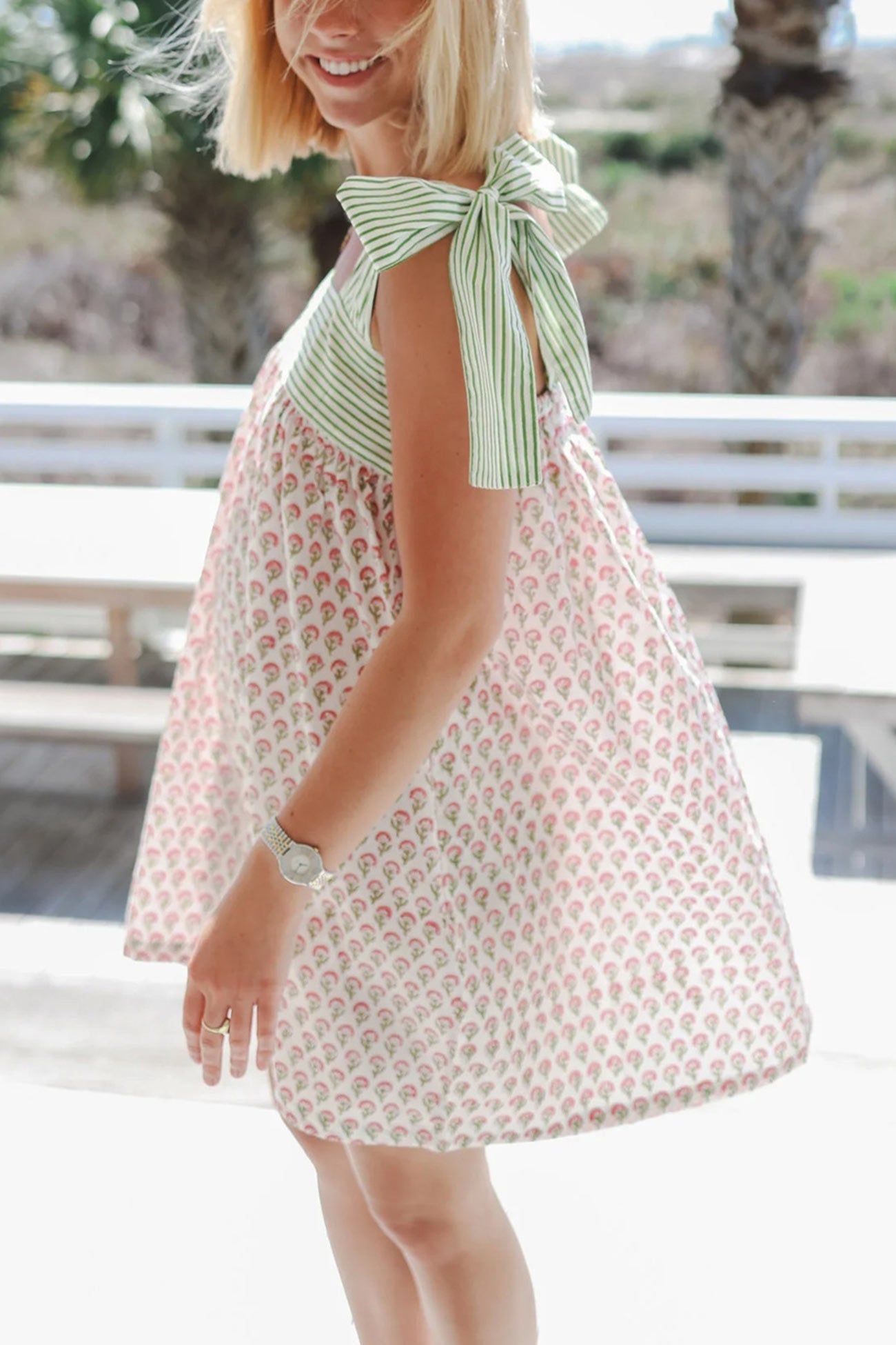 Classic Strappy Floral Print Mini Dress