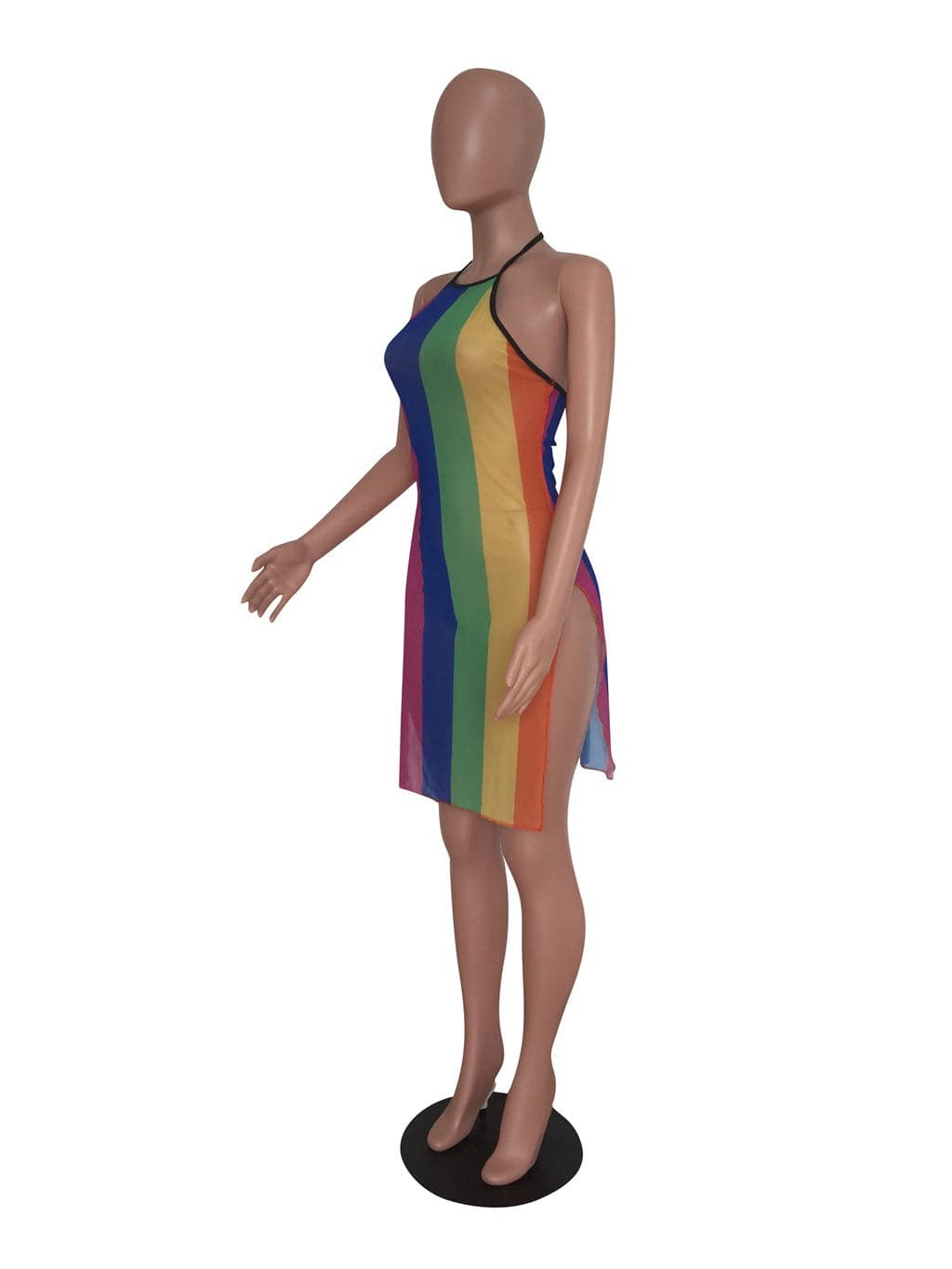 Halter Woman Mesh Dress