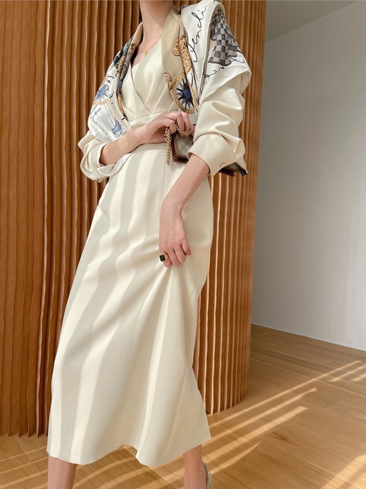 Long Sleeve Classic Fashion Chic Evening Vestido Female Birthday