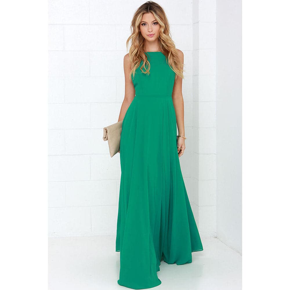 Women Plus Size Party Strap Style Bahemian Beach Chiffon Backless Dress