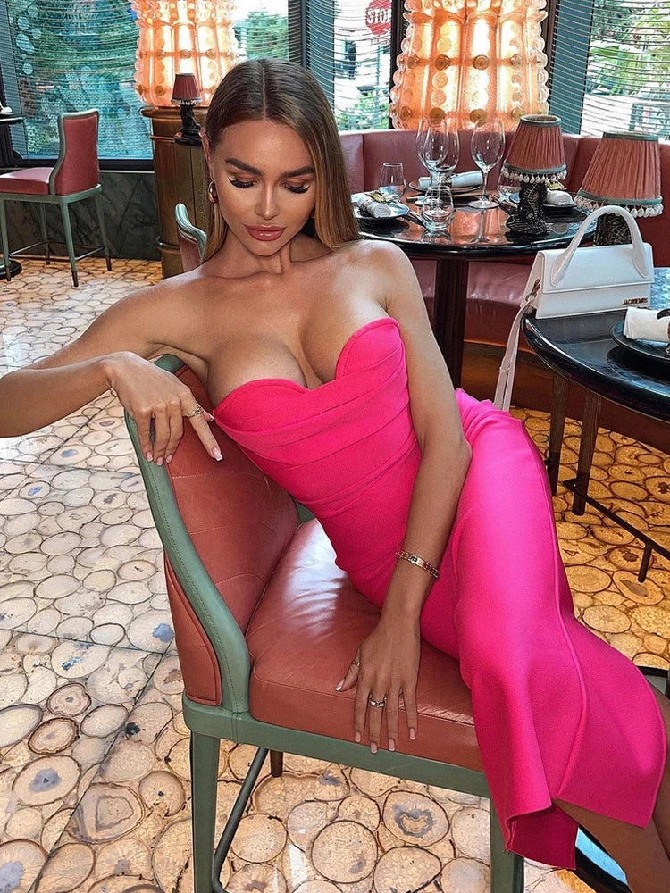 Evening Celebrity Club Party Bodycon Bandage Midi Dress