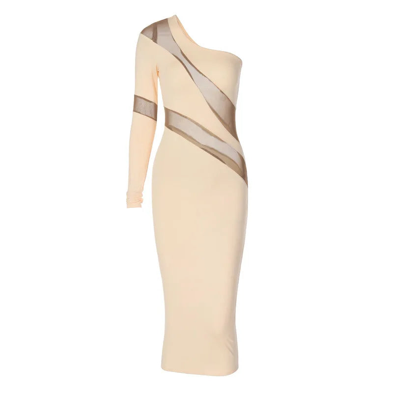 Summer Patchwork Perspective Slimming Puss Sophisticated Streetwear Midi Dresses