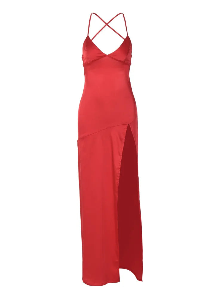 Puss Autumn/Winter Vneck Halter Evening Bodycon Streetwear Midi Dresses