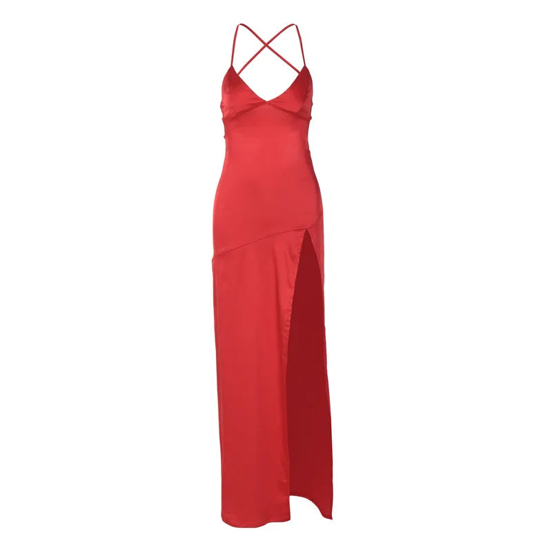 Puss Autumn/Winter Vneck Halter Evening Bodycon Streetwear Midi Dresses