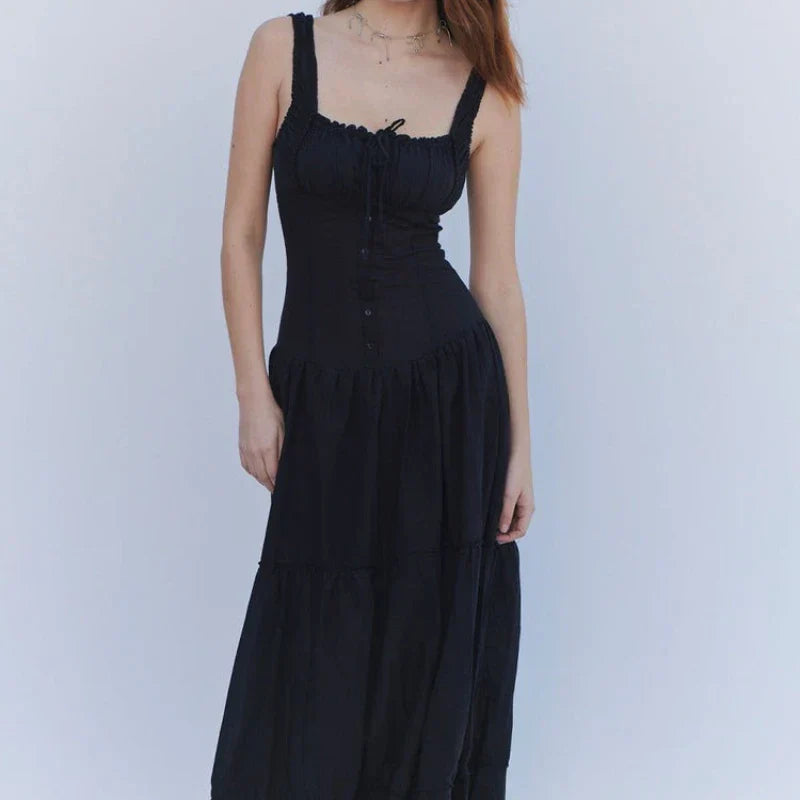 Lazy White Holiday Ruffled Extra Seaside Midi Dresses