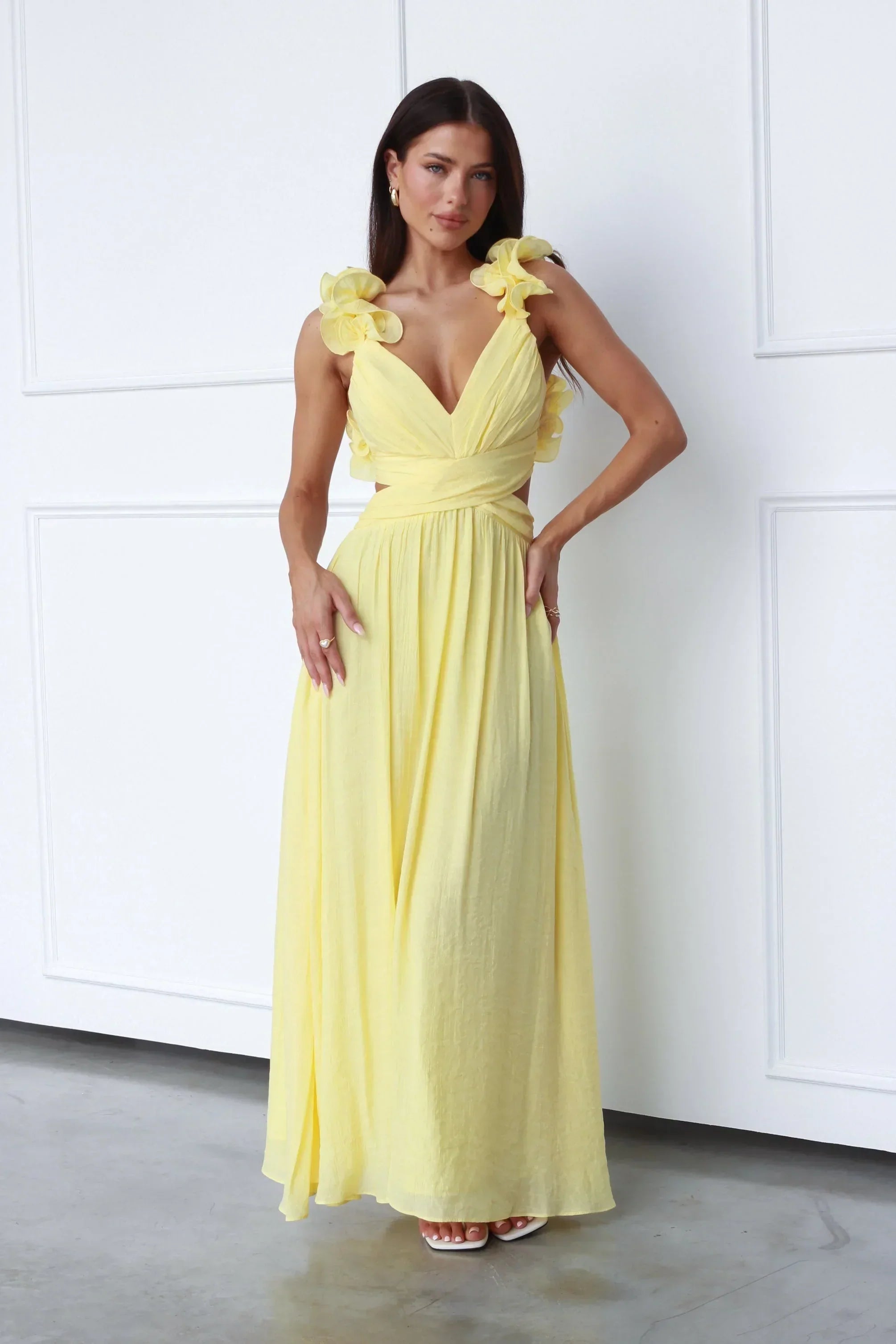 Lanae | Graceful Dress With Deep V Neck