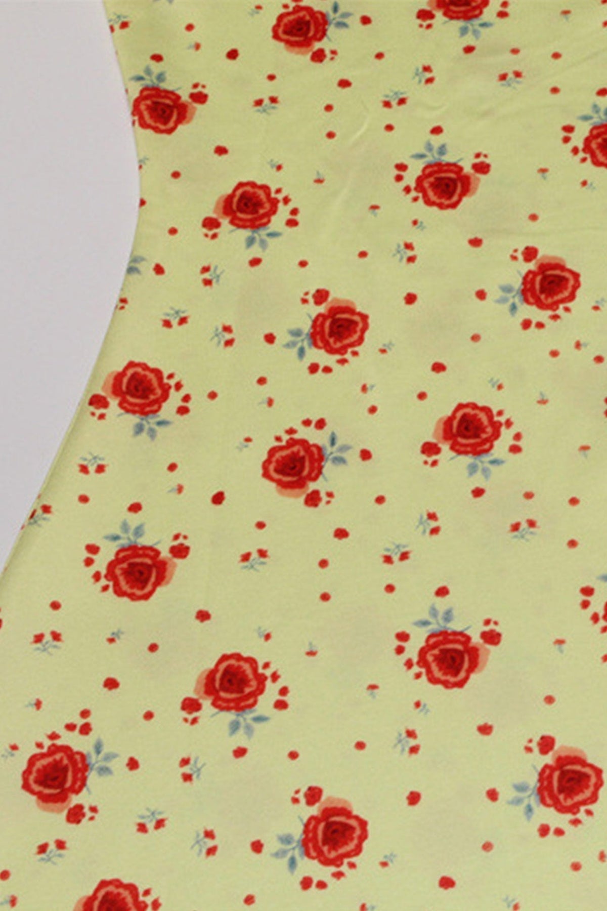 Yellow Scoop Neck Flower Tank Dress